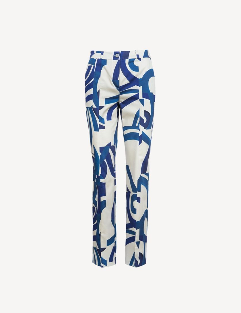 BLUE ABSTRACTION women's pants