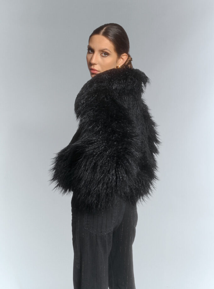 LIKE A DIVA 2.0 black faux fur jacket